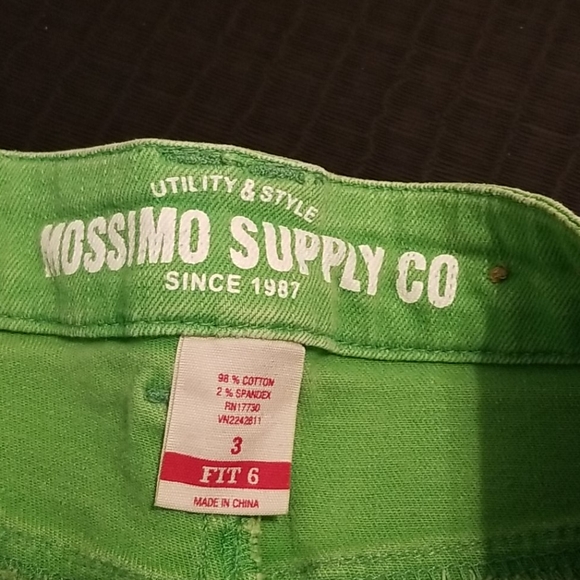 2 Pair Sz 3 MOSSIMO Shorts Green/Peach color - Picture 6 of 7